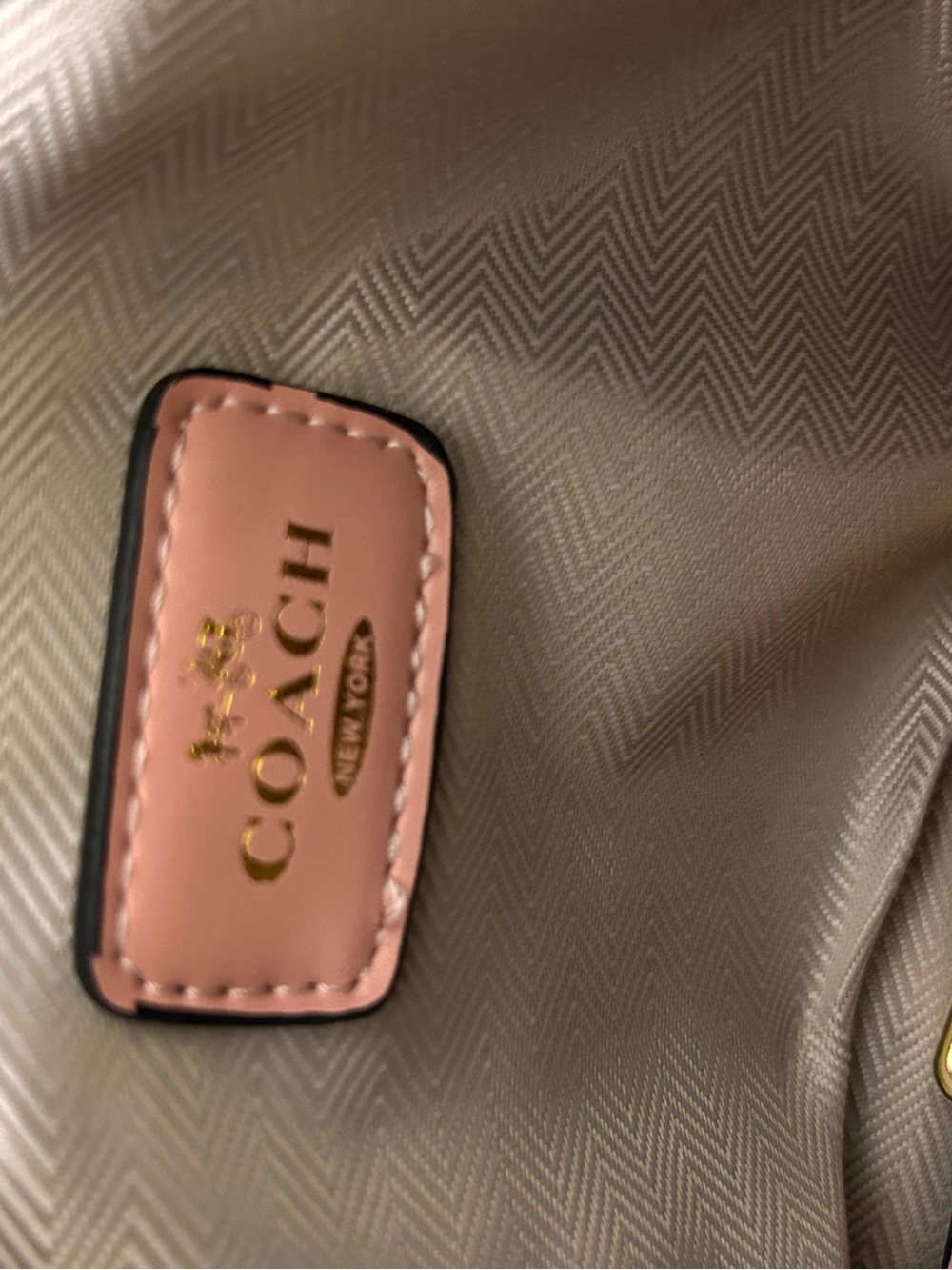 Coach Pink Signature Jacquard Shoulder Bag with Gold Hardware - Picture 4 of 4
